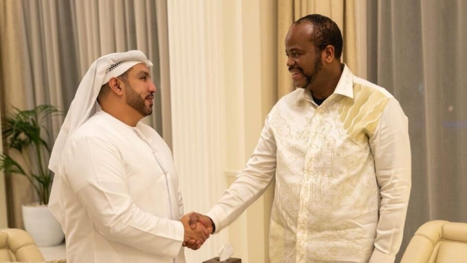 منذر درويش يستقبل الملك مسواتي الثالث