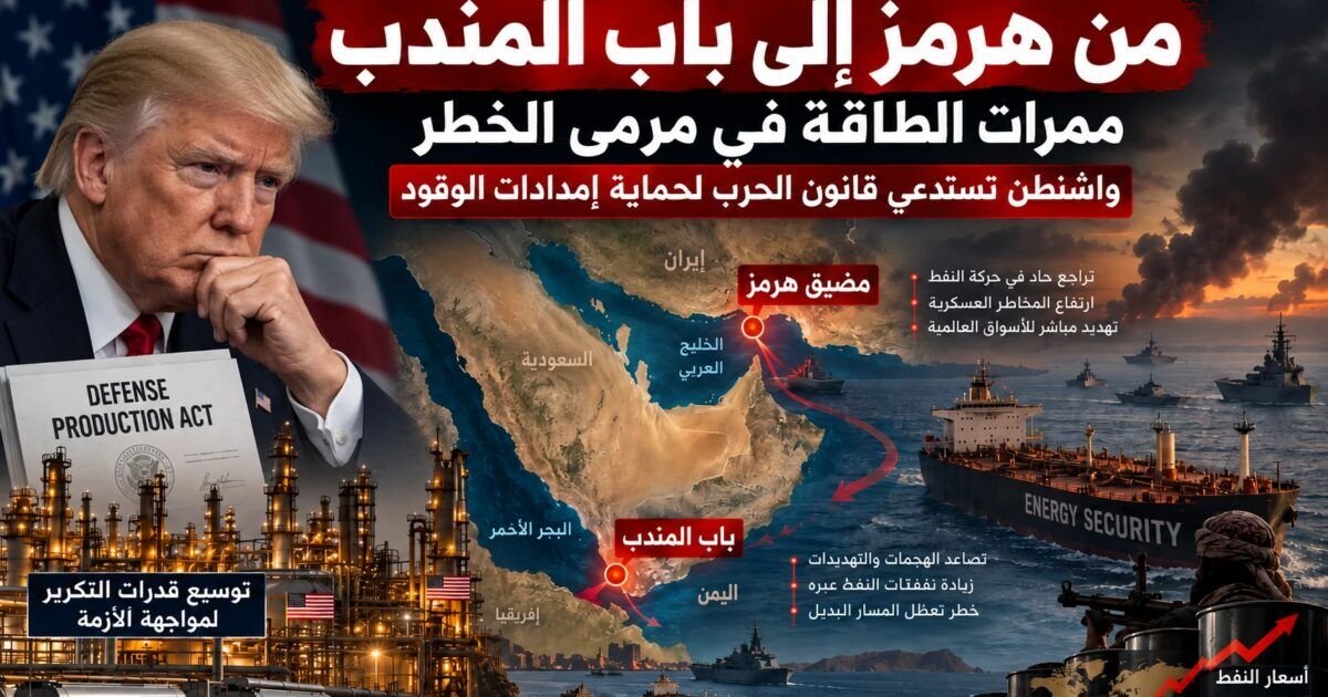 ضغوط على مضيقي هرمز وباب المندب تدفع الولايات المتحدة لرفع كفاءة التكرير