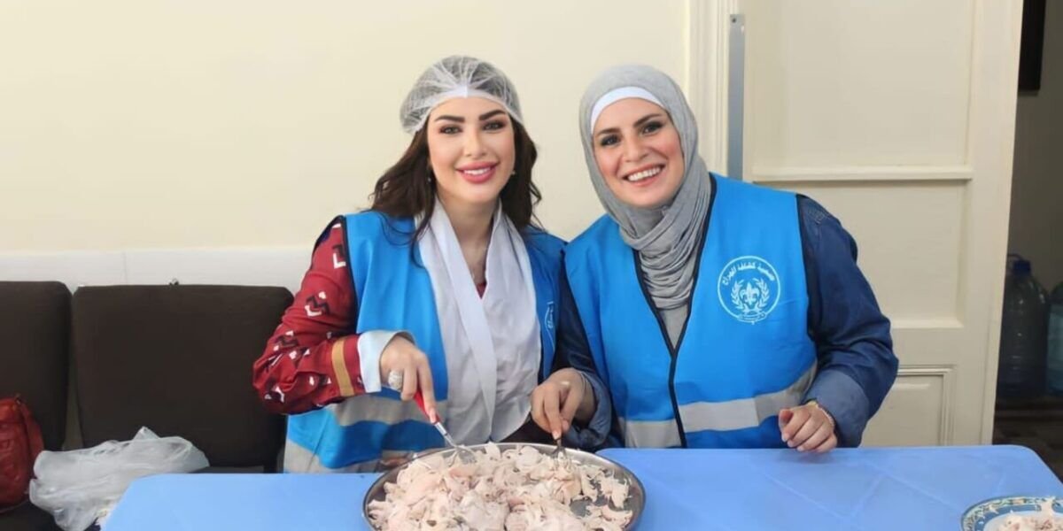 زينة سلامة في مشاركة ة ضمن مبادرة كشافة الجراح الخيرية