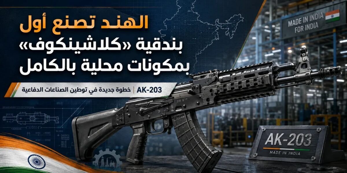 شركة IRRPL تعلن تصنيع أول بندقية AK-203 محلية بالكامل في الهند