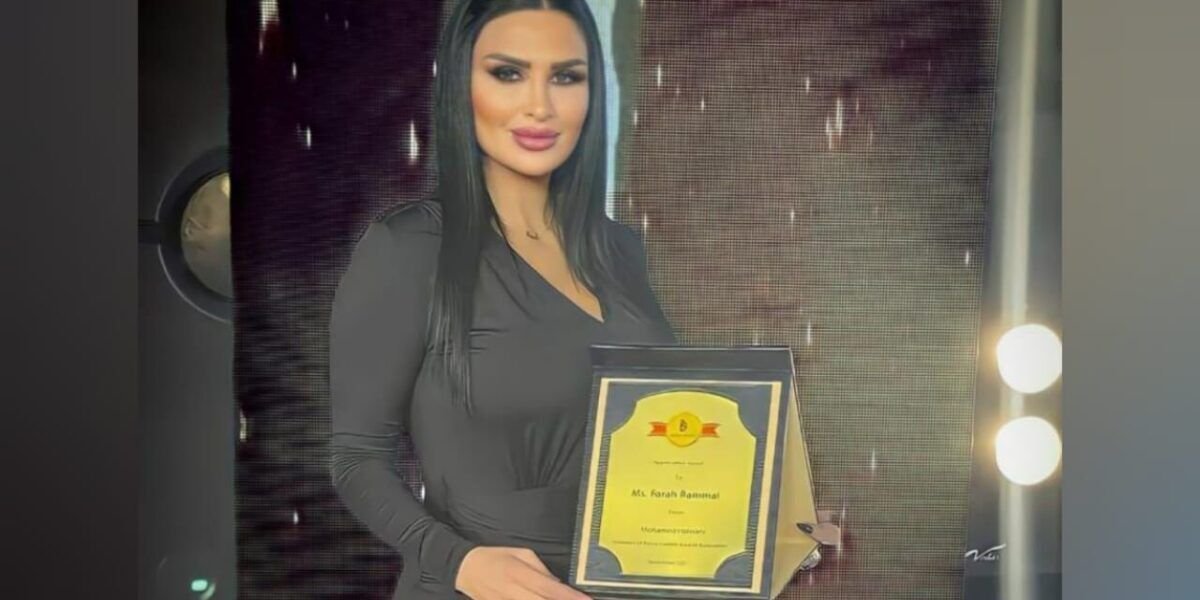 فرح رمّال مكرمةً في حفل اختيار ملكة جمال الإنسانية لعام ٢٠٢١